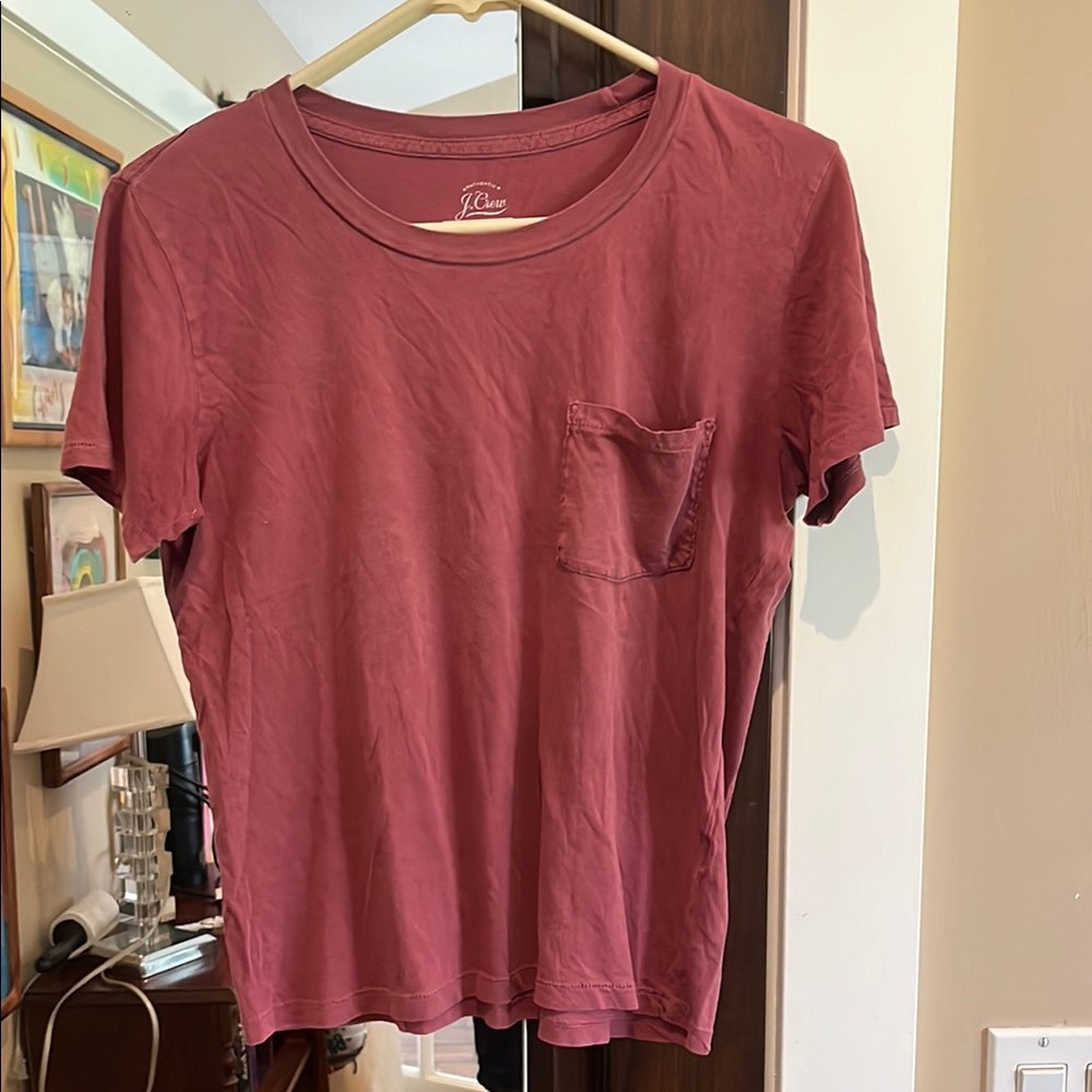 J. Crew Pink Fitted Short Sleeve T-Shirt